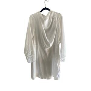 Asos Design White Long Sleeves Mini Dress Size 14